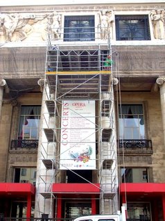 Installation d'échafaudage opéra  municipale de Marseille 13001